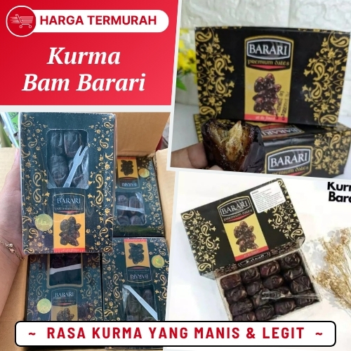 

Kurma Bam Barari Kurma Asli Original Premium Dates Bam Kurma Bam Anggur Kemasan 600 gram