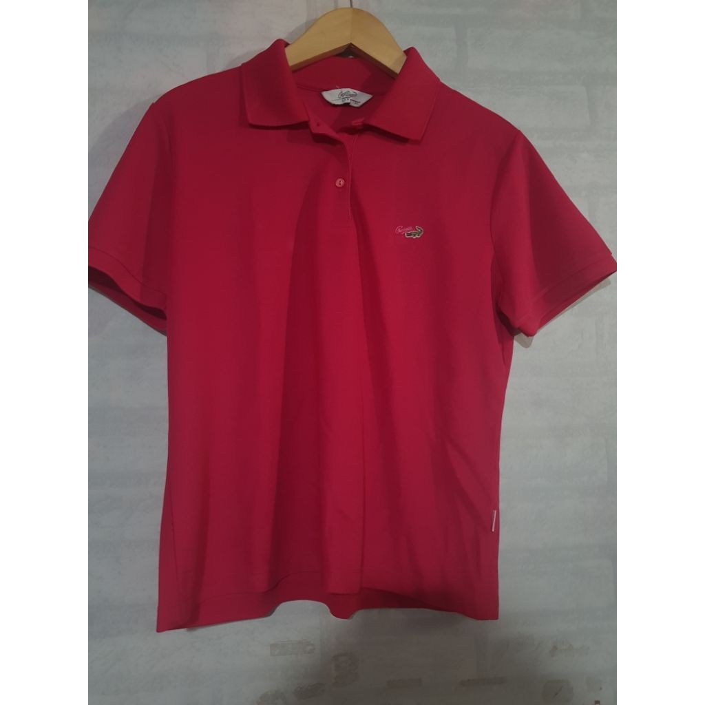 Preloved kaos crocodile wanita warna pink fanta