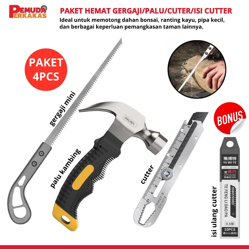 Palu Kambing Gergaji Potong Kayu Tajam Manual Woodworking Hand Saw Gergaji kayu gergaji bambu