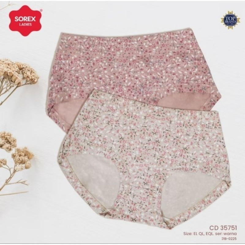 Cd Wanita Sorex bahan katun Big Size Jumbo XXXL Motif Bunga Adem Nyaman PREMIUM