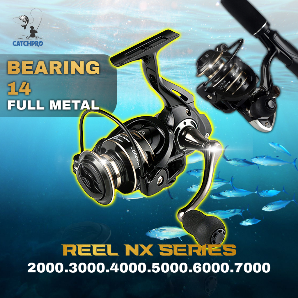 Reel Pancing Spinning Metal NX Series Ukuran 2000–7000 | Reel Kuat Anti Karat Laut & Sungai
