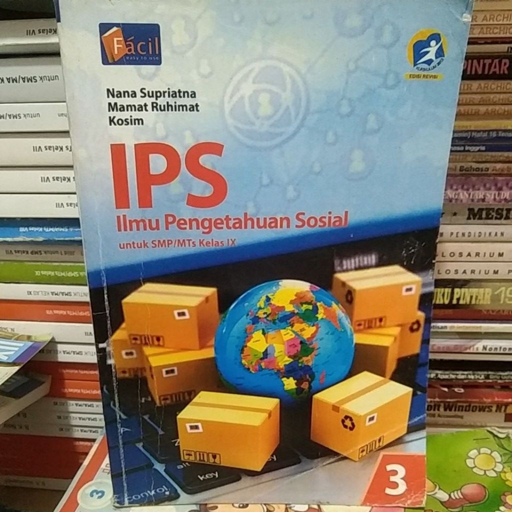 Buku IPS/ilmu pengetahuan sosial SMP kls 3-9/1X facil