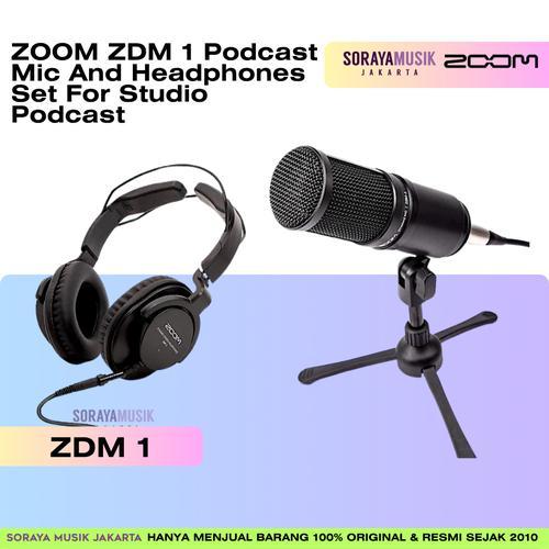 ZOOM ZDM 1 Podcast Mic And Headphones Set For Studio Podcast