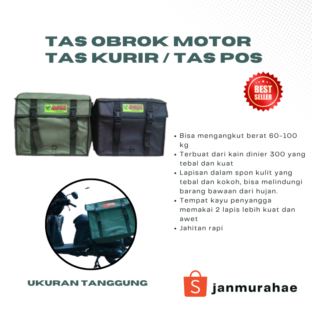 TAS OBROK MOTOR TAS KURIR / TAS POS JAGUAR TANGGUNG WATERPROOF
