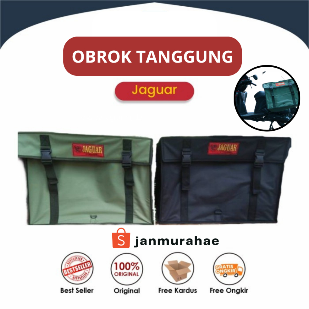 TPOS Tas Motor Anti Air Tebal Kuat Tas Obrok Pos Kurir Keranjang Motor Jaguar