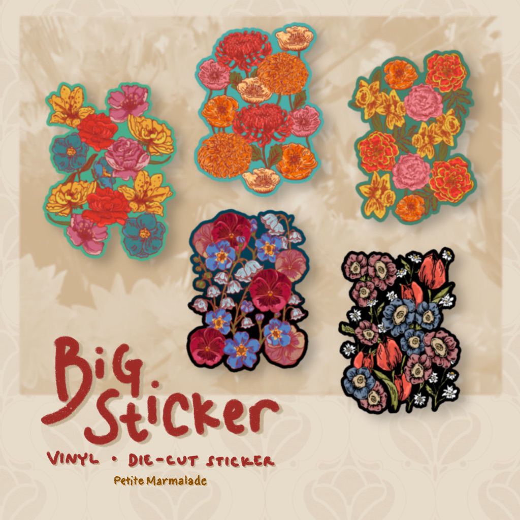 

[Petite Marmalade] Wild Flowers - Vinyl sticker
