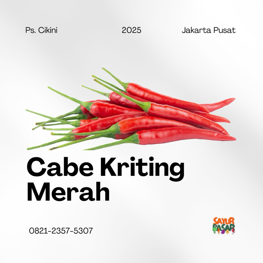 

Cabai Kriting Merah Segar 1 kg – Pedas Nikmat & Mantap
