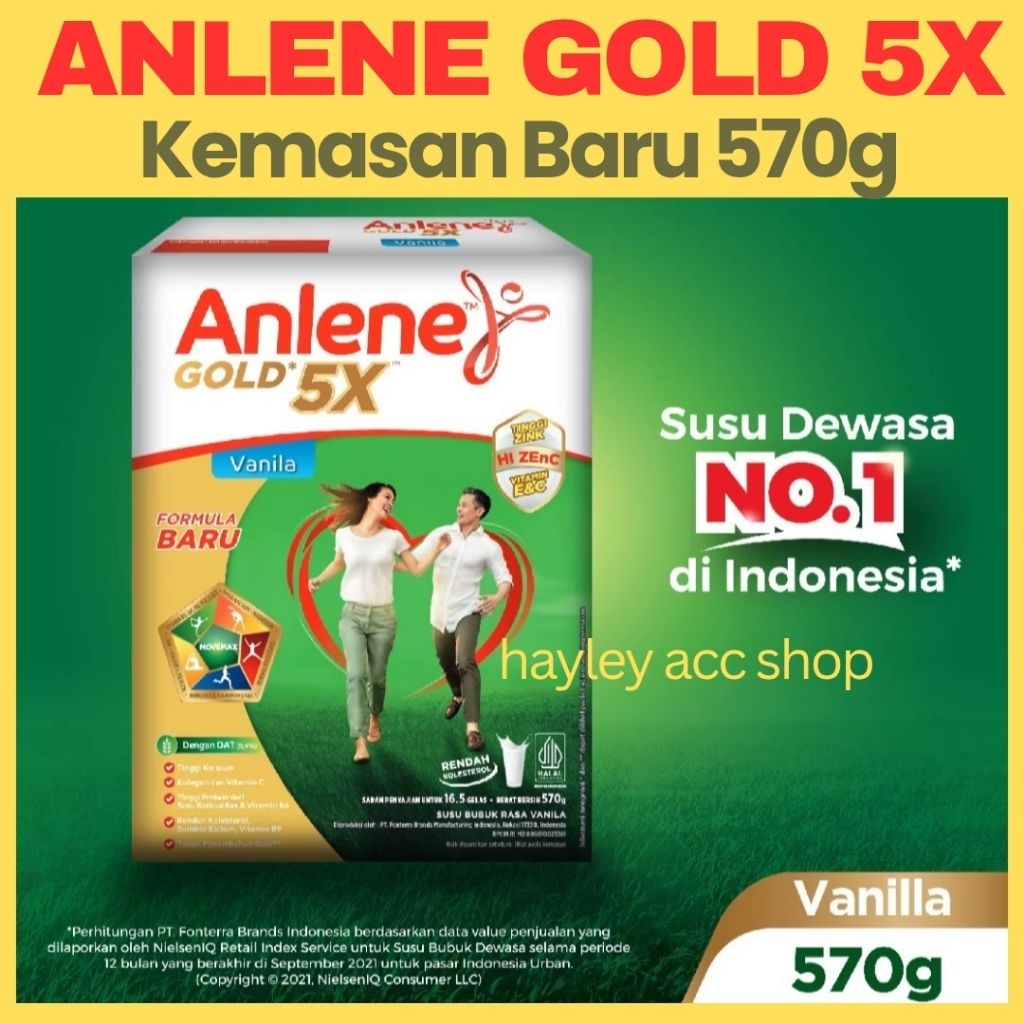 

Anlene Gold 5X Vanila 570g 600g