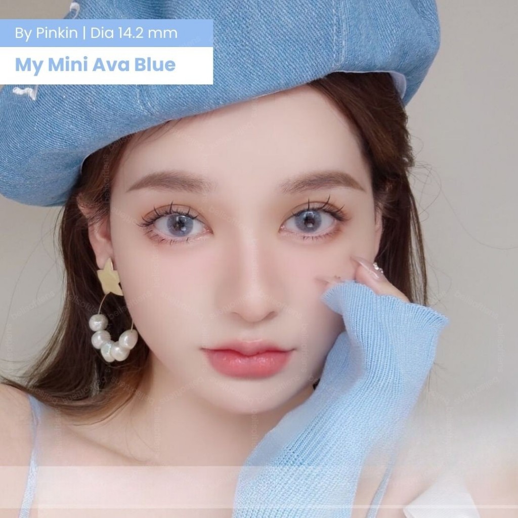 BELISOFLENS My Mini Ava Blue 14.5mm Natural Lens / Softlen My Mini Ava Blue by Pinkin Softlens