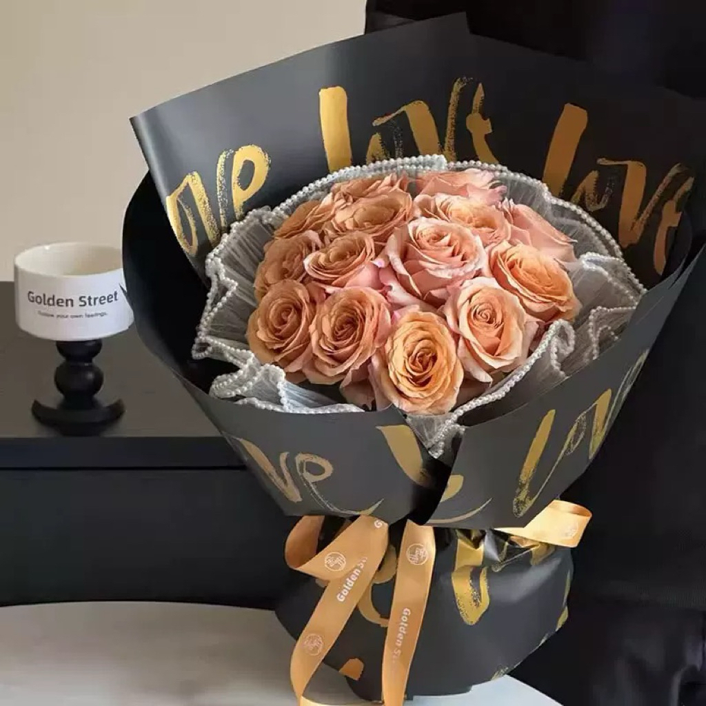 

Kertas Buket Love Premium | Isi 20 Lembar | Kertas Wrapping Hampers Bouquet Kado