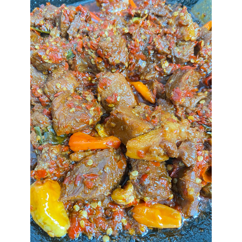 

oseng daging pedas manis