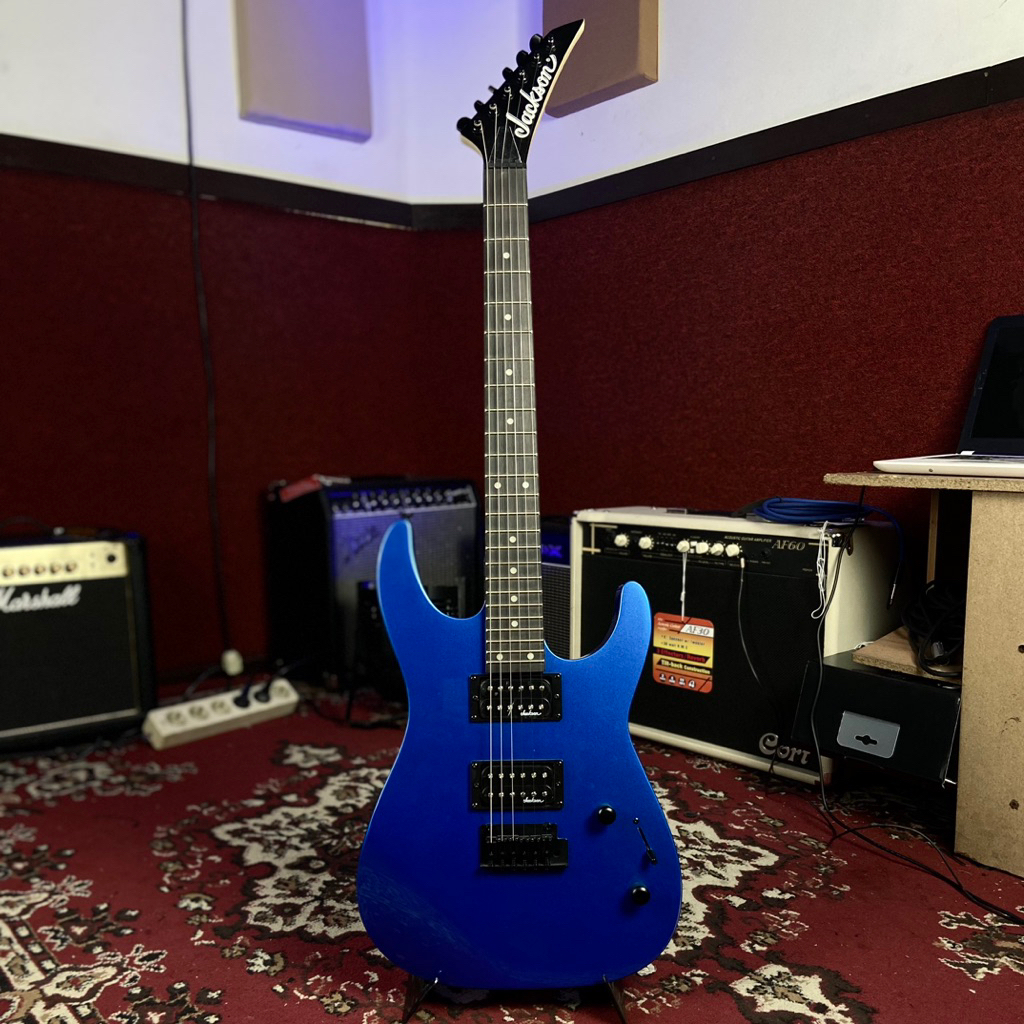GITAR ELEKTRIK JACKSON JS SERIES DINKY JS12 METALIX BLUE