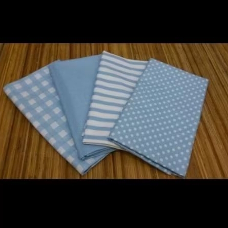 4,1 meter kain katun CVC STAR polos baby blue