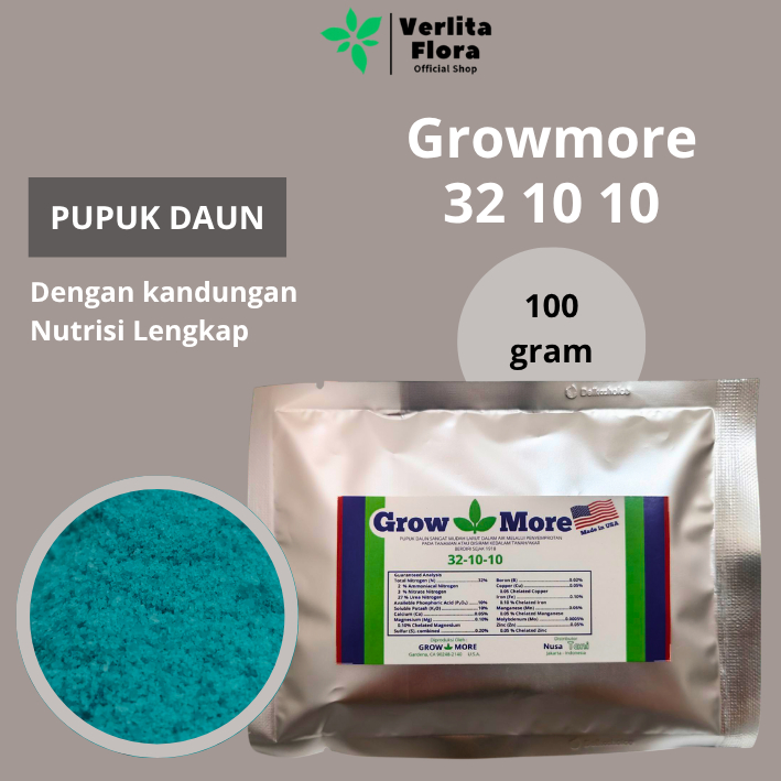 Pupuk Growmore 32-10-10 Pupuk Kristal Larut Air untuk Pertumbuhan Daun