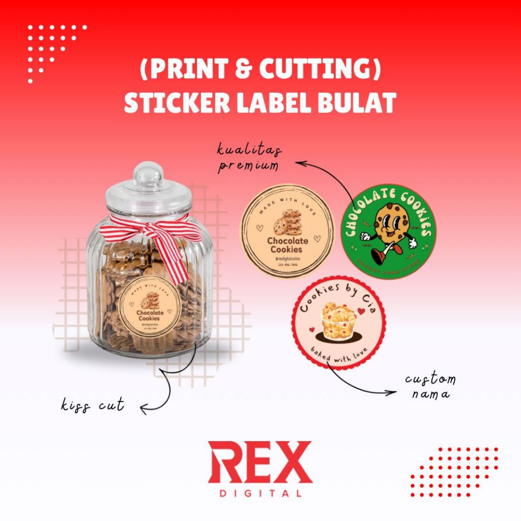 

Stiker Custom Logo Jualan Makanan Chromo/Vinyl | Kromo/Vinyl | Cromo/Vinyl Print Cetak Sticker Label Kemasan Brand Free Design