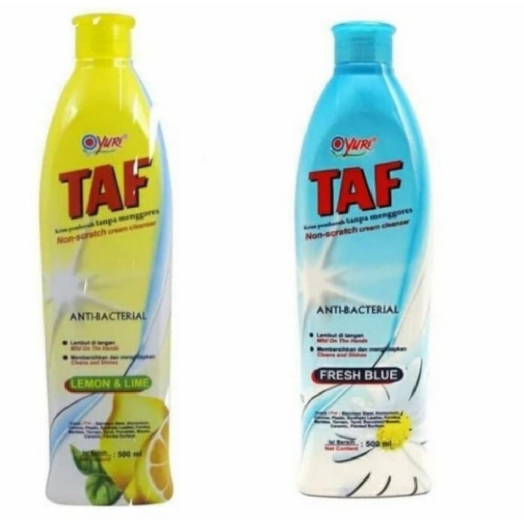 Yuri taff krim pembersih serbaguna 500ml fresh blue - lemon&lime