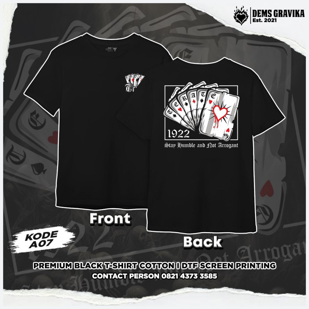 (Dems) KAOS KARTU PSHT / KAOS PSHT/ TERATE / KARTU AS