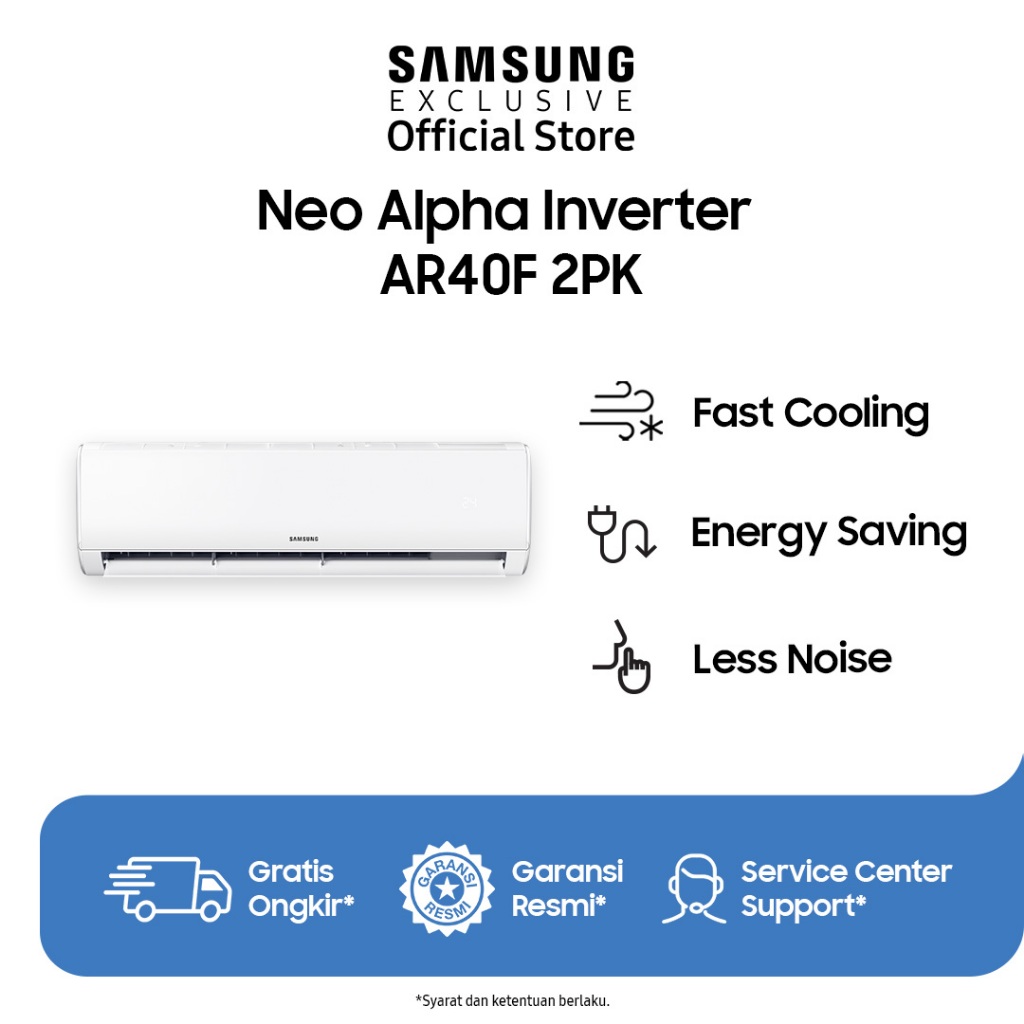 Samsung Neo Alpha Inverter AC 2PK AR40F| Fast Cooling | Less Noise | AR40F18D0AMNSE
