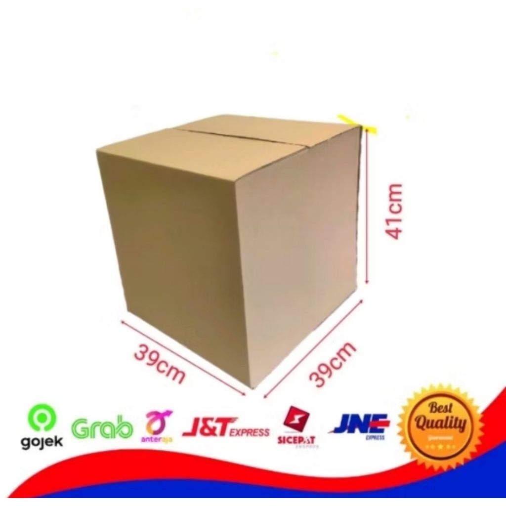 

Kardus Besar Jumbo / Karton Box Polos UK.39 x 39 x 41 cm packing pindahan bekas