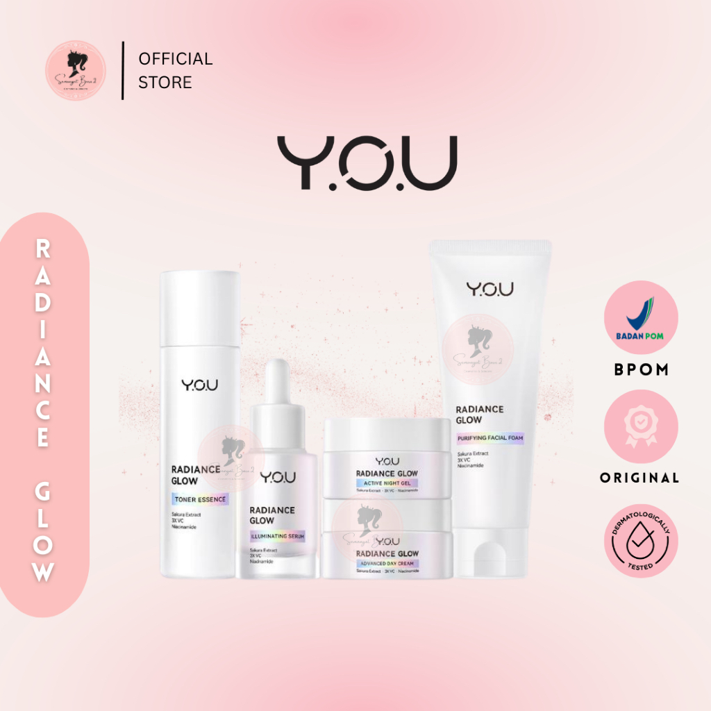 YOU - Radiance Glow Series - Mengurangi Tampilan Kusam Untuk Kulit Cerah Bercahaya & Terhidrasi