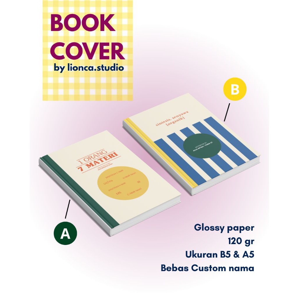 

SAMPUL BUKU AESTHETIC | FREE CUSTOM NAMA | Ukuran B5&A5