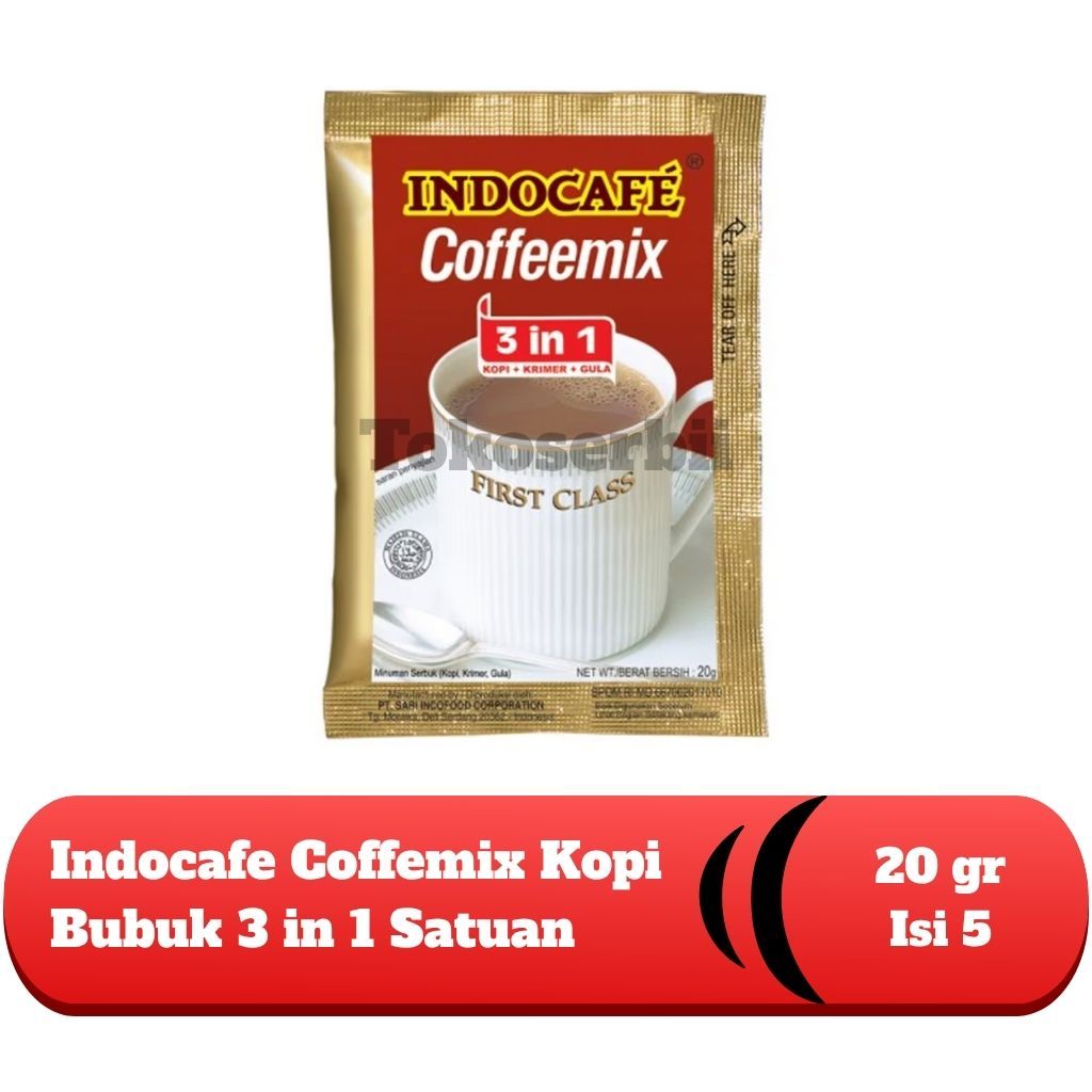 

TOKOSERBII - Kopi Indocafe Coffemix 3 in 1 20gr Kopi Instan Kopi Bubuk isi 5 Sachet