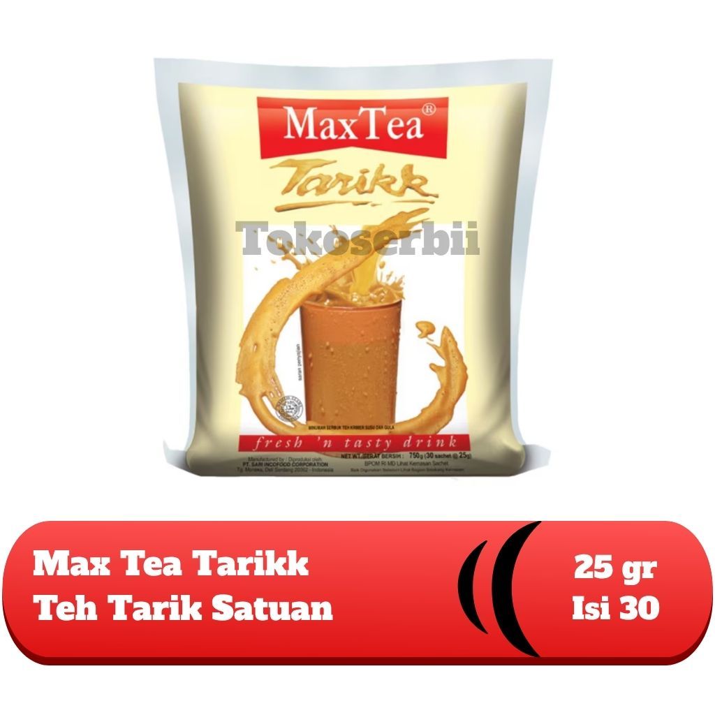 

TOKOSERBII - Maxtea Max Tea Teh Tarik 25 gr isi 30 Sachet 3 renceng