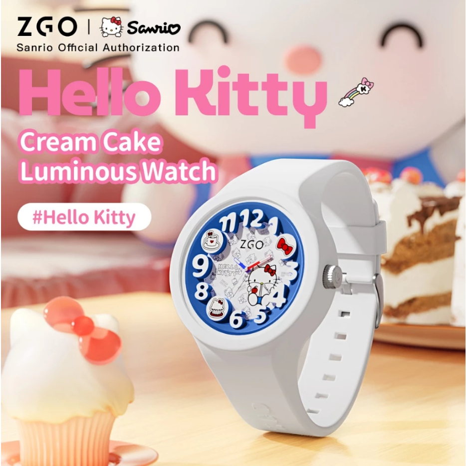 Jam Tangan Sanrio Hello Kitty Watch ZGO Original Analog 3D