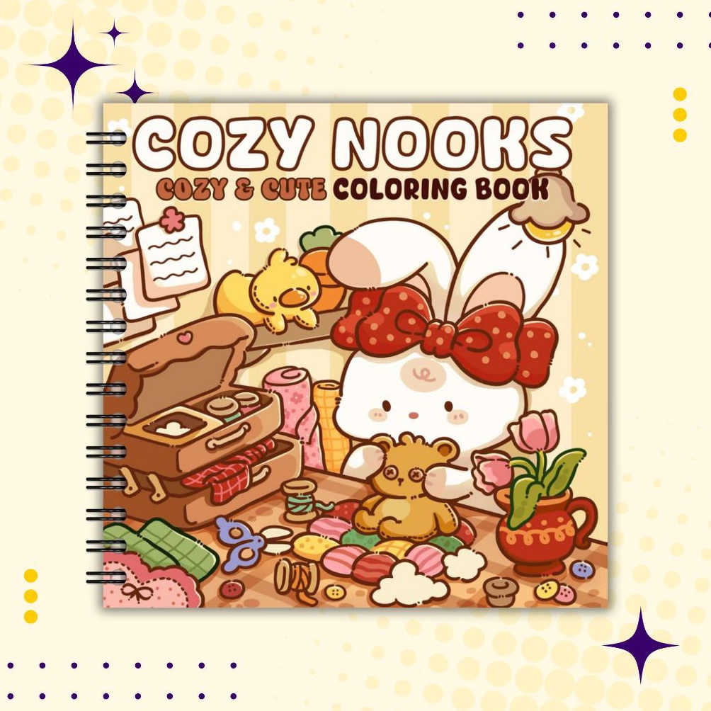 

KODE E14D Cozy Nook Coloring Book Buku Merwanai Cozy NookTebal 2gsm