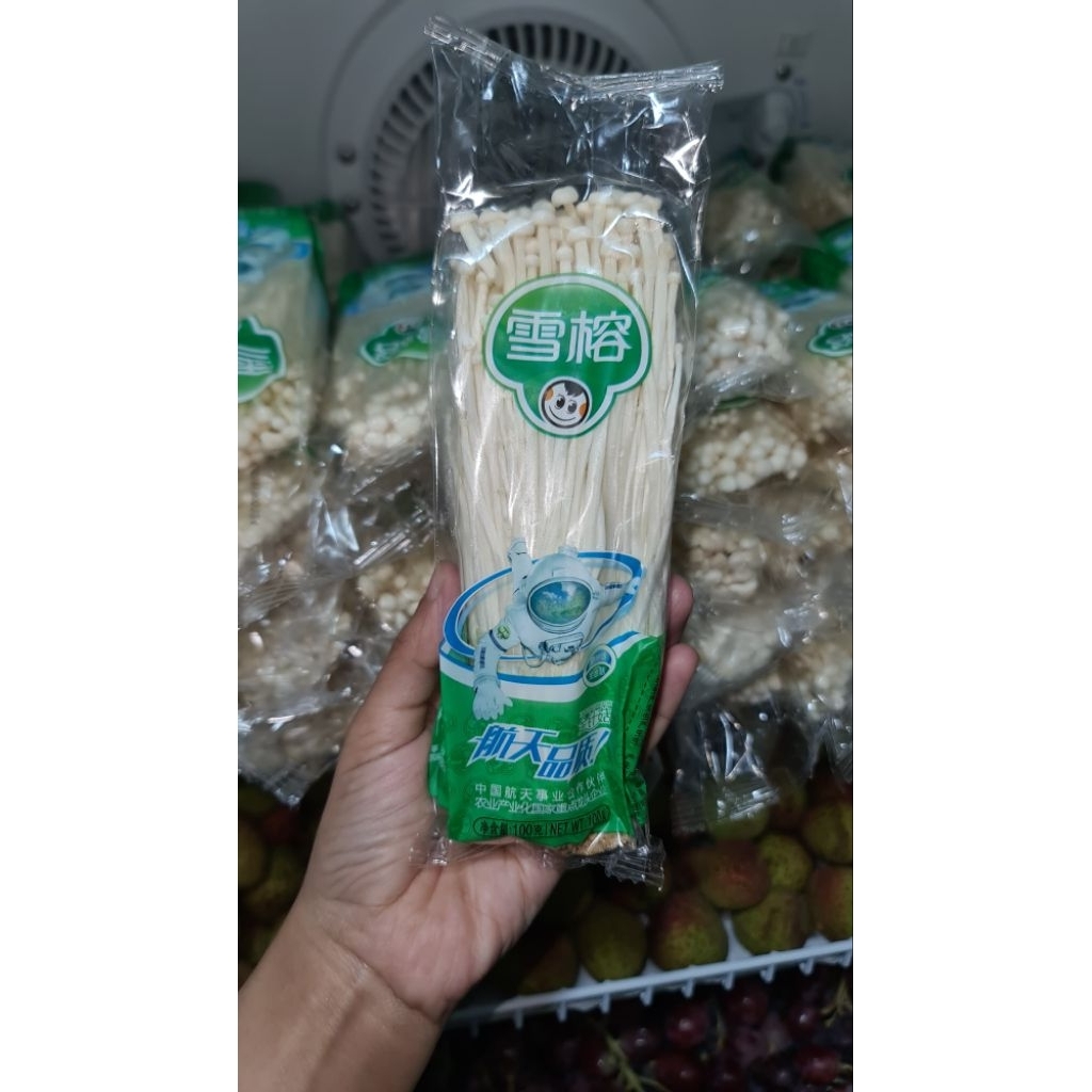 

JAMUR ENOKI ASTRO HIJAU FRESH PUTIH BERSIH ASLI