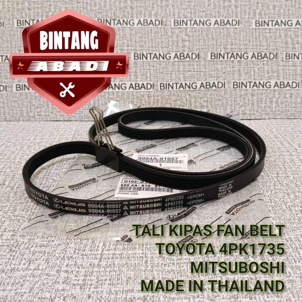 FAN BELT NEW AVANZA 1,3 XENIA FAN BELT ALL NEW AVANZA 1,3 2012 UP 4PK1735