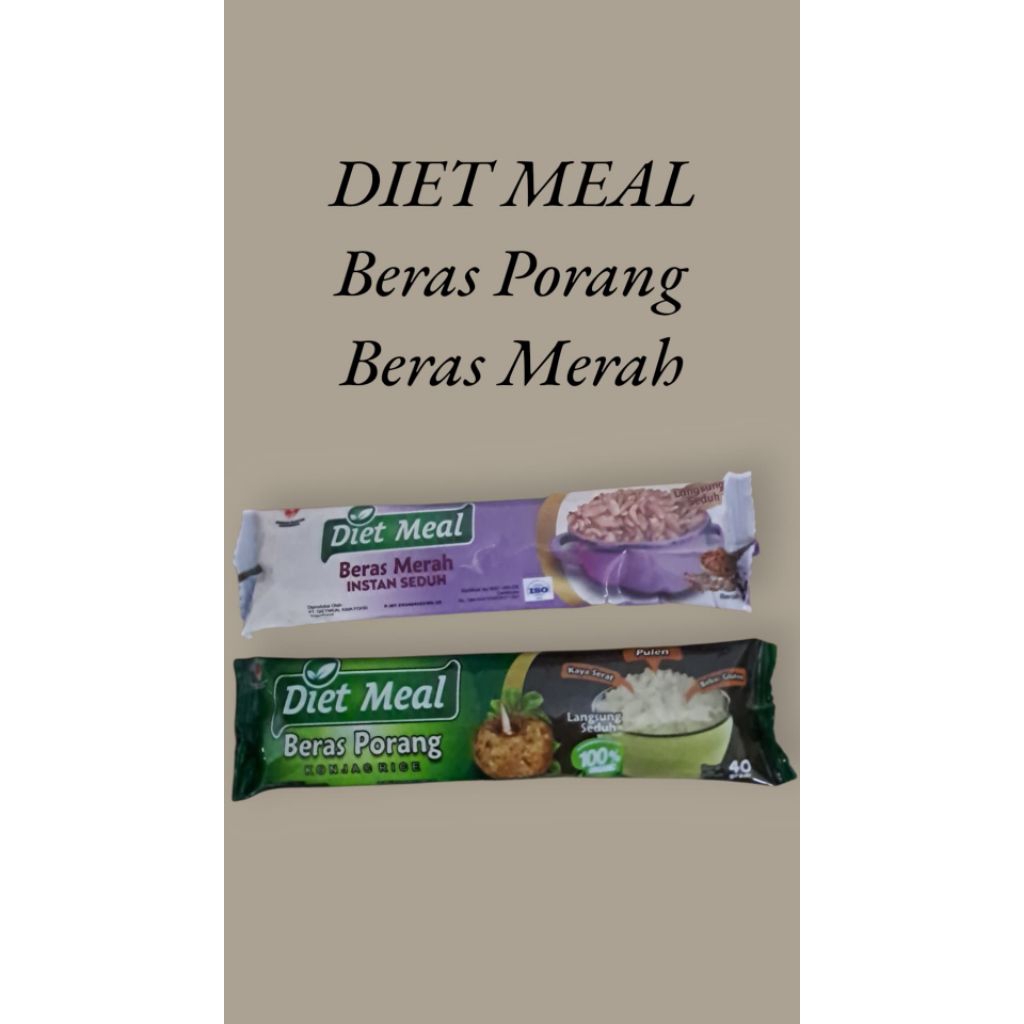

Diet Meal Beras Merah Instan Seduh 40 g - Makanan Diet Rendah Kalori & Tinggi Serat, Siap Seduh Praktis