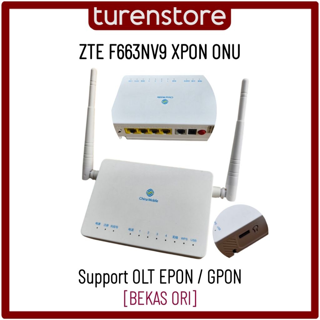XPON ZTE F663NV9 ONU ONT BEKAS ORI