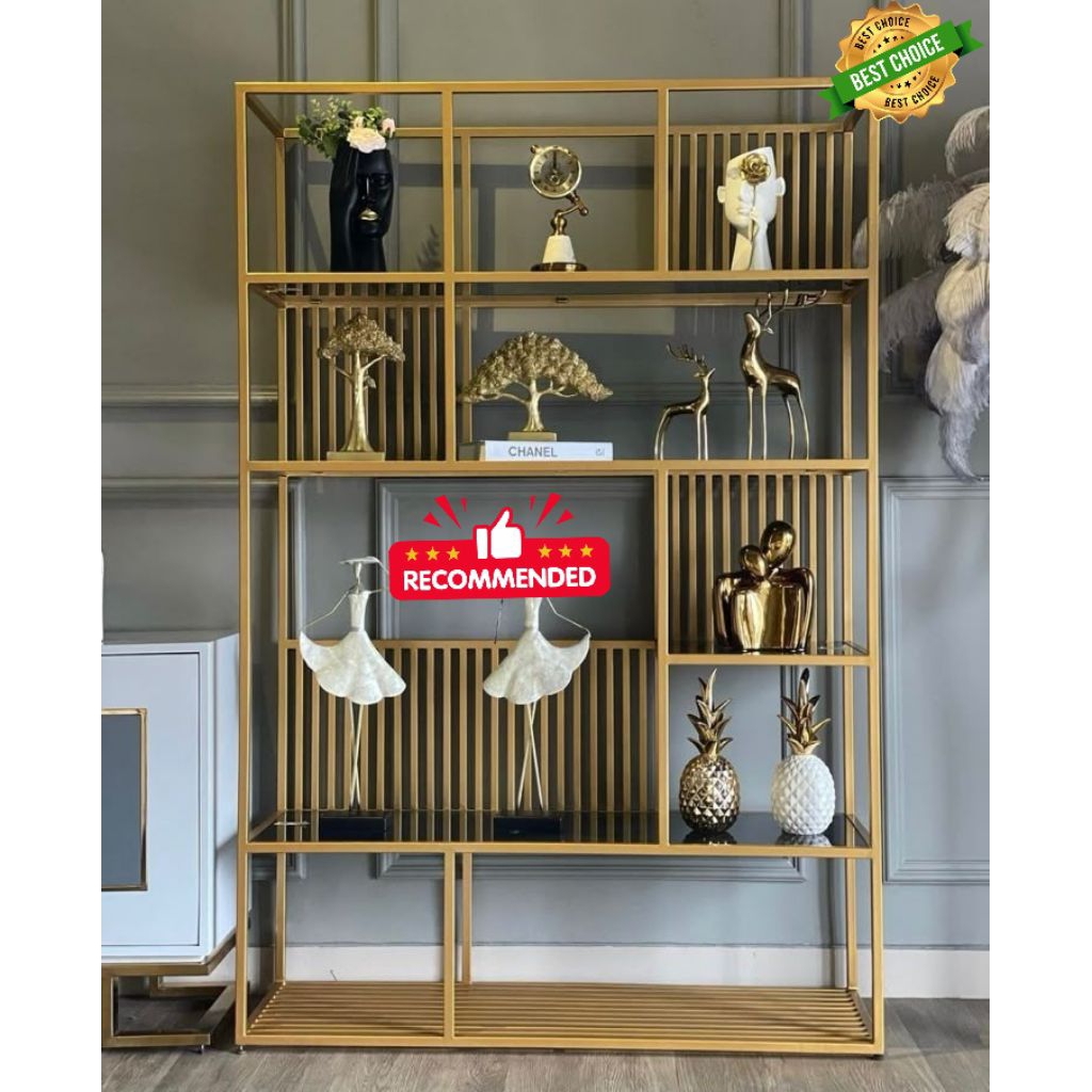 Pembatas ruangan/penyekat ruangan/rak multifungsi serbaguna top table kaca