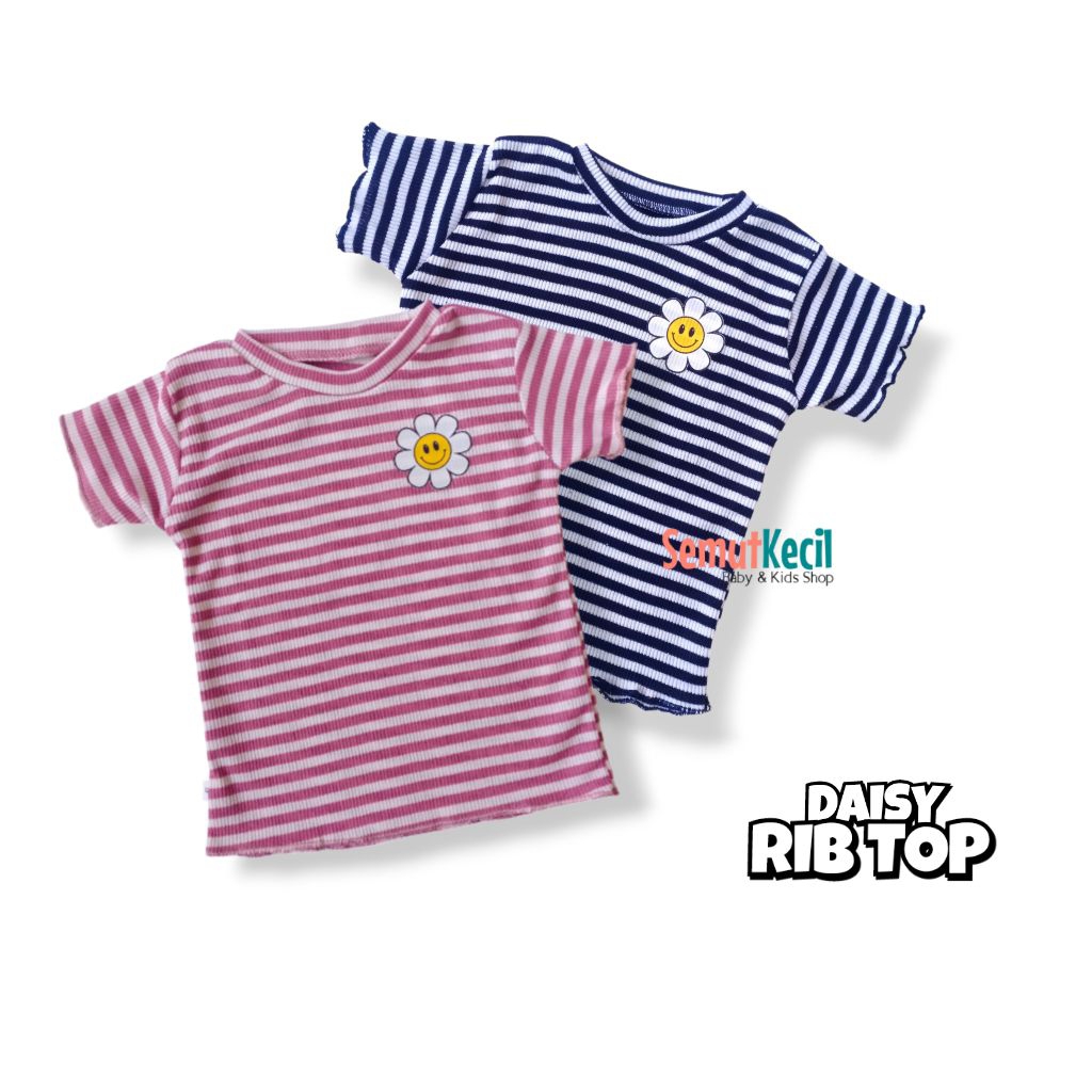 DAISY Baju Anak Kaos Perempuan Rib Knite 0-1 Tahun