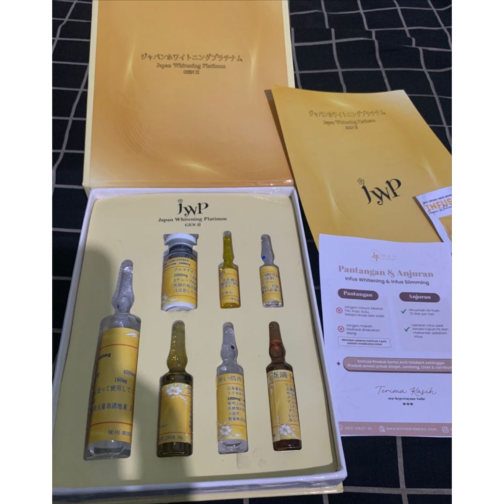 infus whitening JWP gen 2 whitening free 2boster dan alkes.