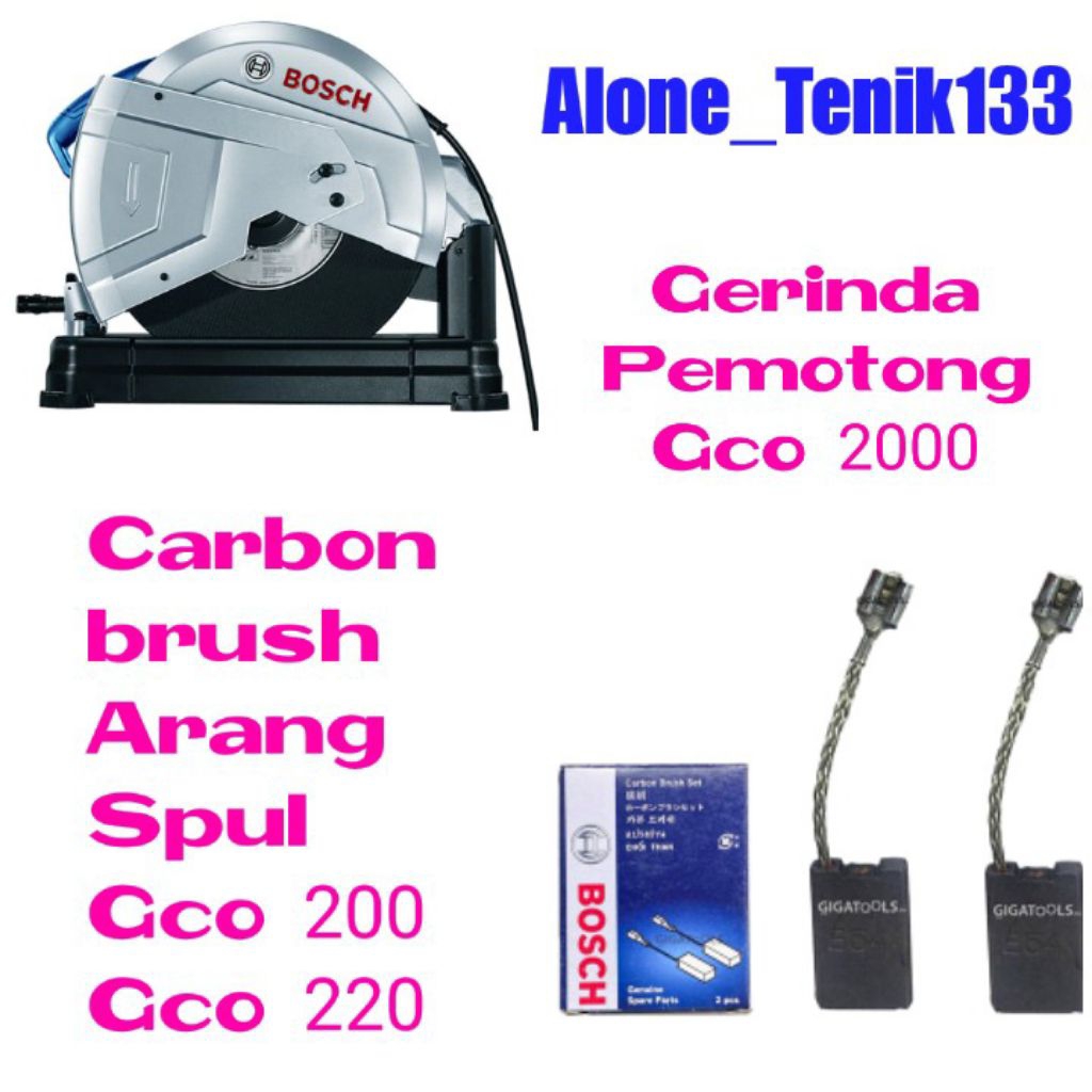 CARBON BRUSH BOSCH GCO 220 GCO 200 UNTUK MESIN GERINDA GCO 2000 GCO2000 BOSCH ARANG SPUL GERINDA PEM