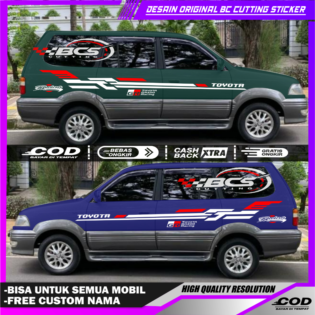 COD Stiker Mobil Kijang Krista Stiker Body Kijang Krista Stiker Kijang Krista Model Simple