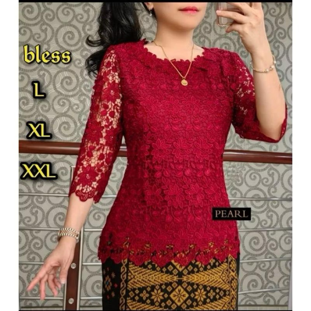 Blus/atasan brokat/brokat hoki/baju pesta