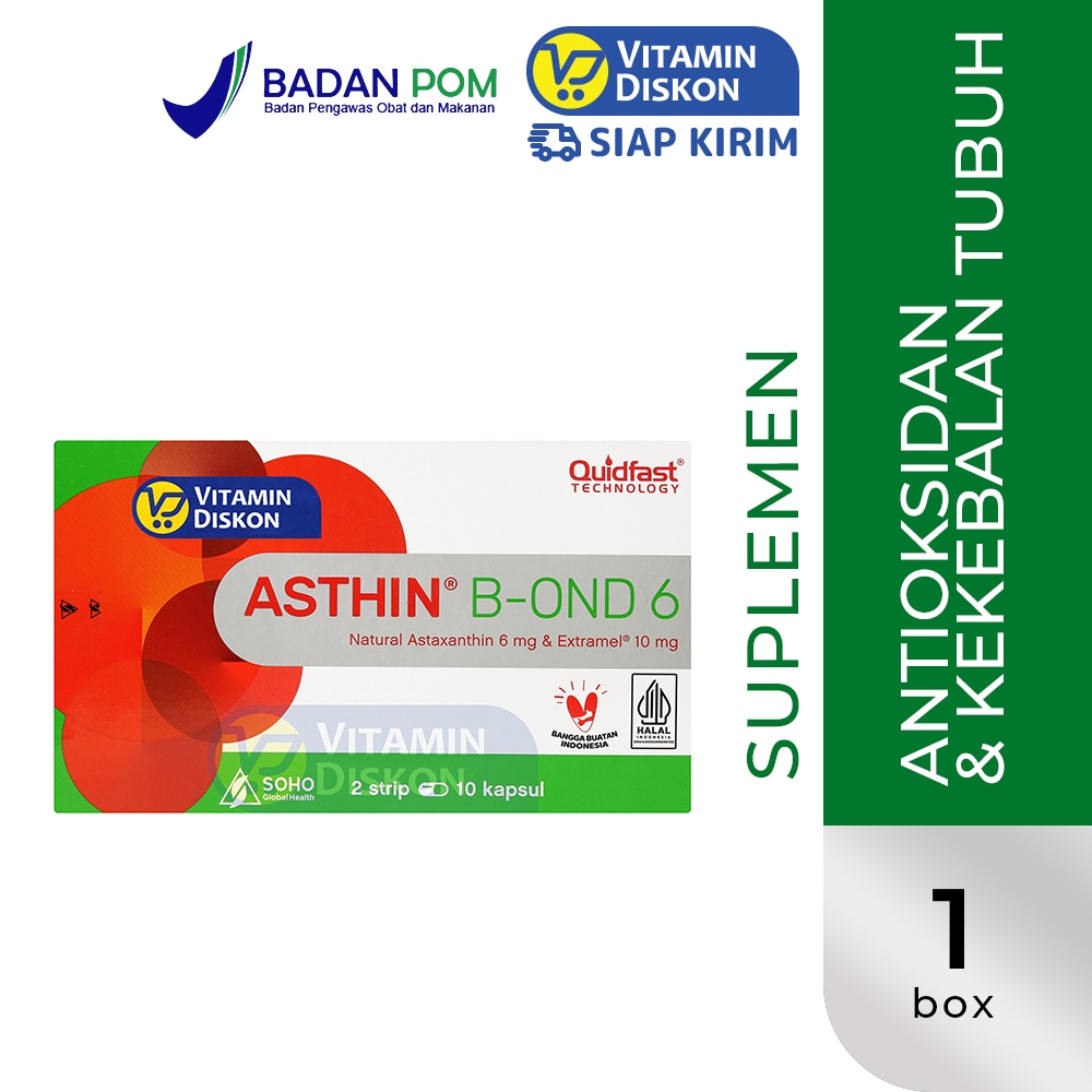 ASTHIN B-OND 6 MG | Mempercepat Penyembuhan, Daya Tahan Tubuh, Sering Lelah, Antioksidan