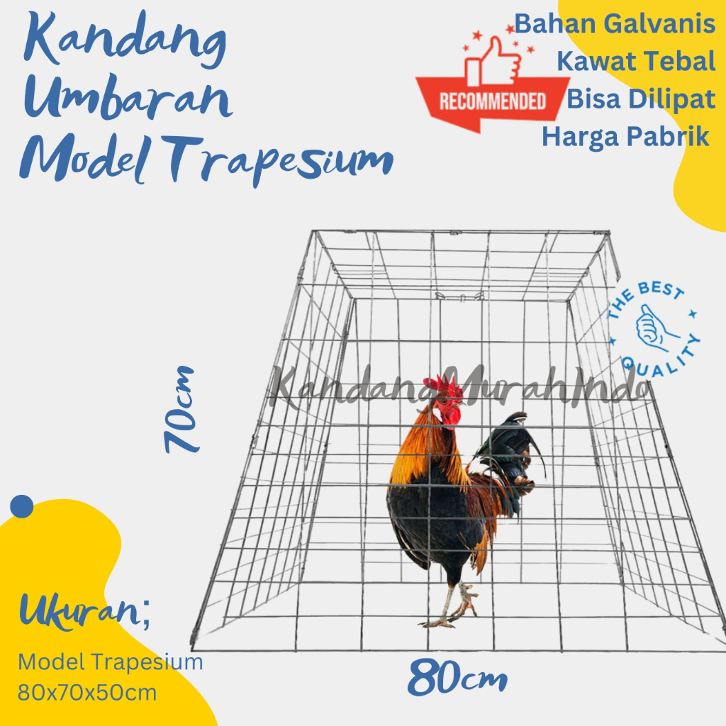 KANDANG AYAM MURAH / KURUNGAN AYAM MURAH / UMBARAN AYAM MURAH TIPE TRAPESIUM