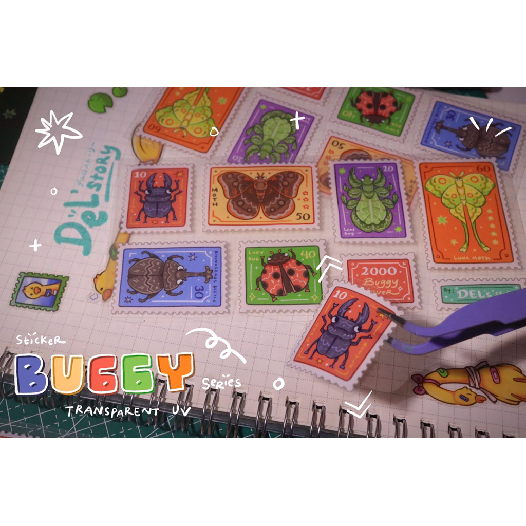 

Transparent UV sticker BUGGY lover part 1