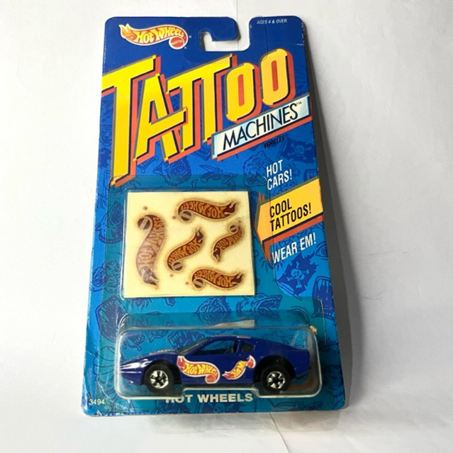Hot Wheels Ferrari 308 Tattoo Machines Biru Blister