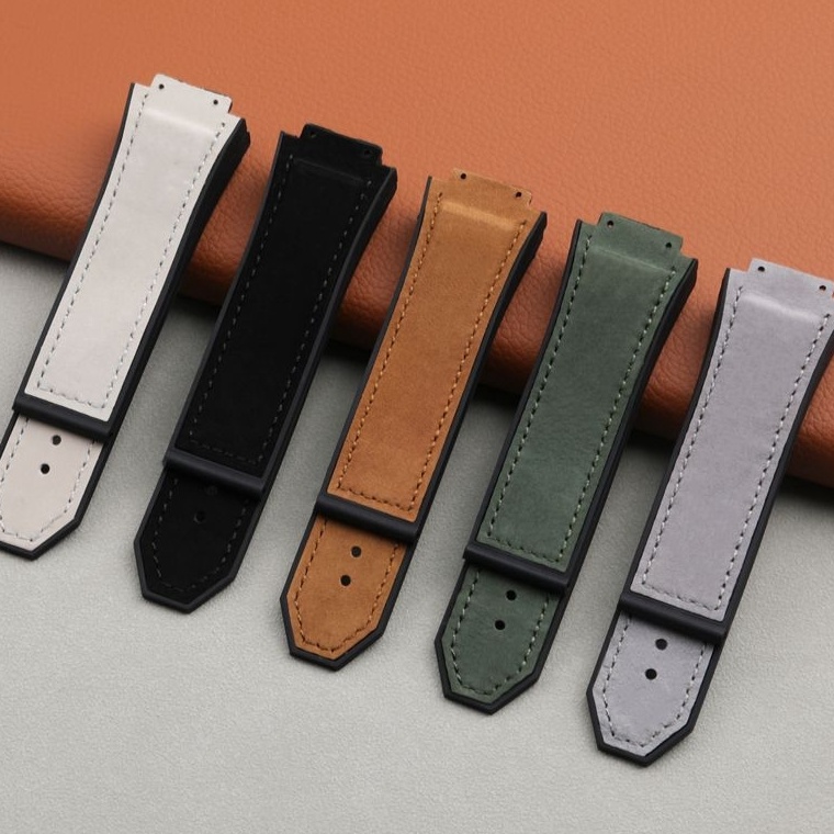 KODE U8I Strap Tali Hublot Geneve Big Bang Senna Rubber Kulit Premium