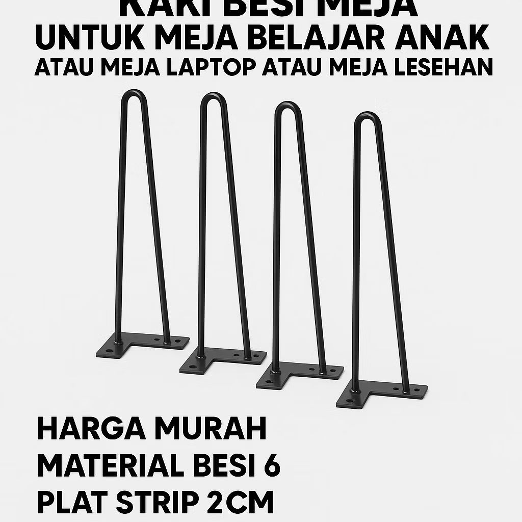 KAKI MEJA BESI MURAH - UNTUK MEJA BELAJAR, LAPTOP & LESEHAN