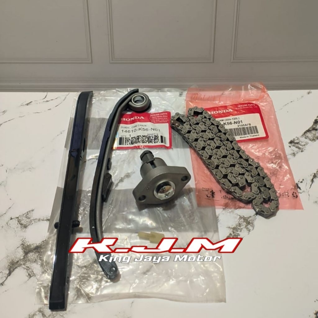 Rantai Keteng+Karet Tensioner+Stelan Keteng K56 Honda Motor Sonic 150R,CB 150R New,CBR 150R New,GTR 