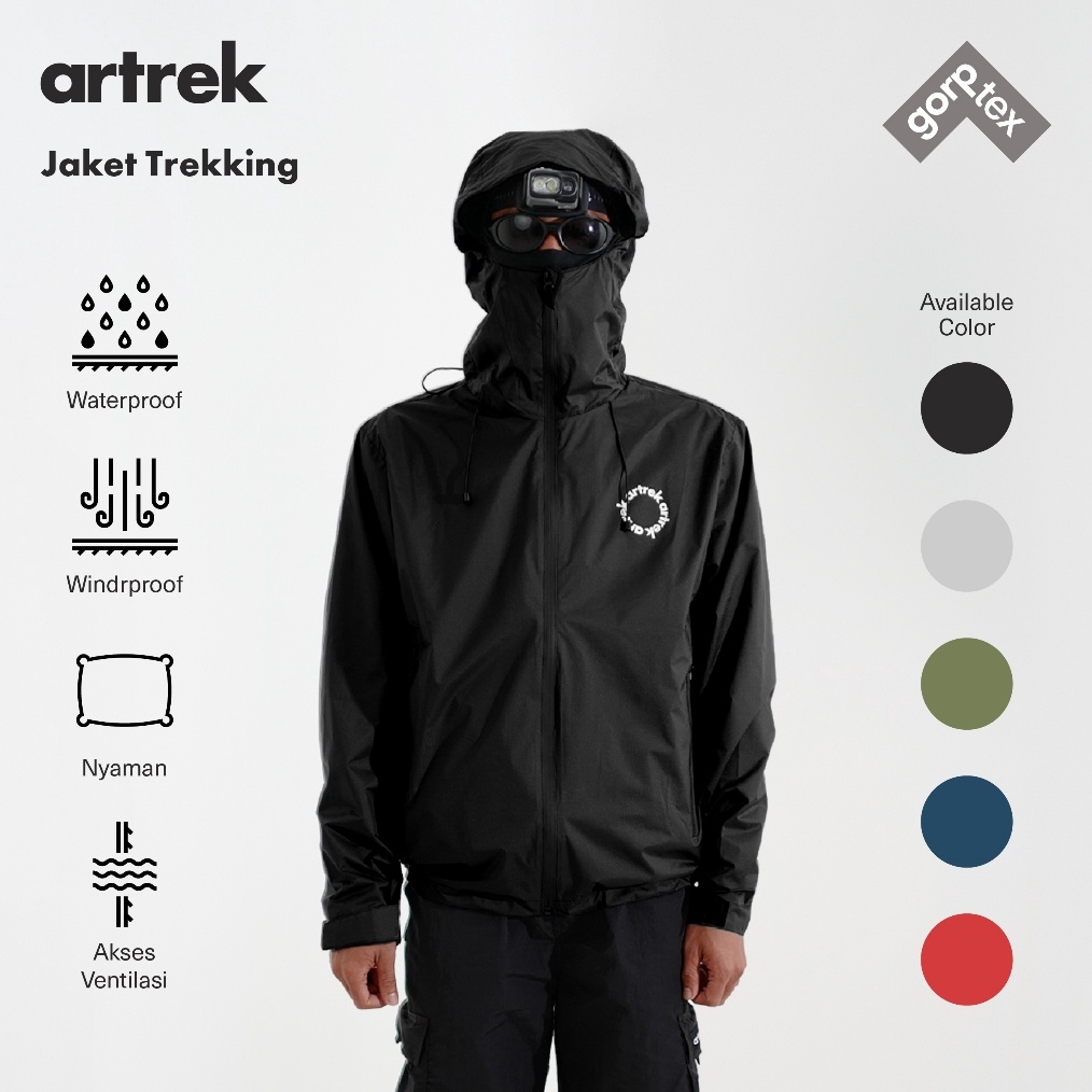 KODE X28U Artrek Jaket Gunung Explore GORPCORE UNISEX ANTI AIR WATERPROOF BREATHABLE INNER LINING RI