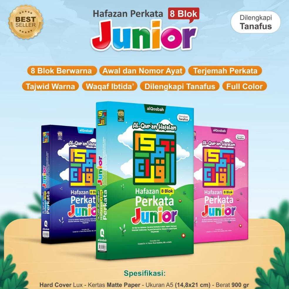 

KODE L1X BISA CETAK NAMA A5 AL QURAN HAFAZAN PERKATA JUNIOR 8 BLOK Penerbit AlQosbah