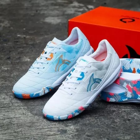 SEPATU FUTSAL ORTUSEIGHT JOGOSALA CRUSHER V2 BLUE CAMO & WHITE CAMO