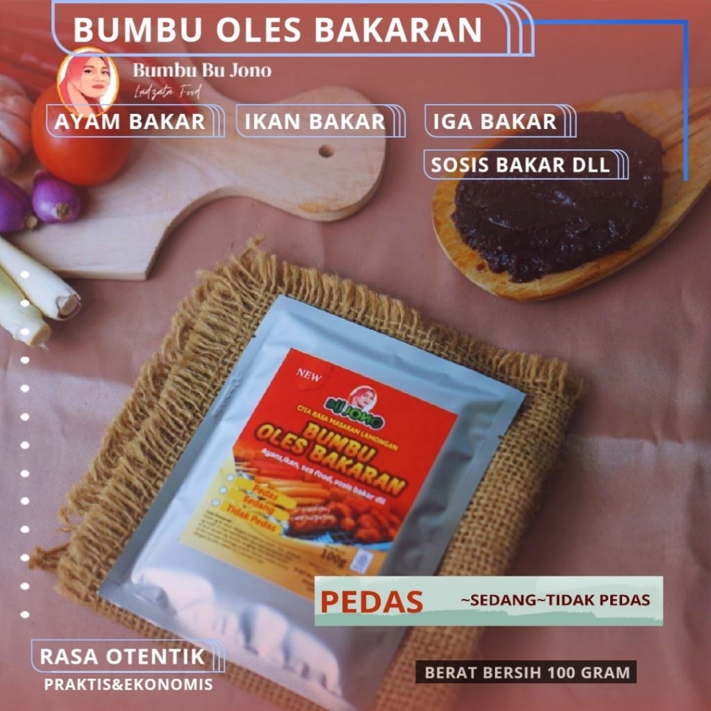 

BUMBU OLES 100 gr UNTUK BAKAR AYAM IKAN SOSIS SEAFOOD BAKSO BAKAR DLL